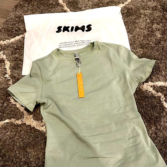 Skims Cotton Jersey T Shirt - Picture 1 of 3